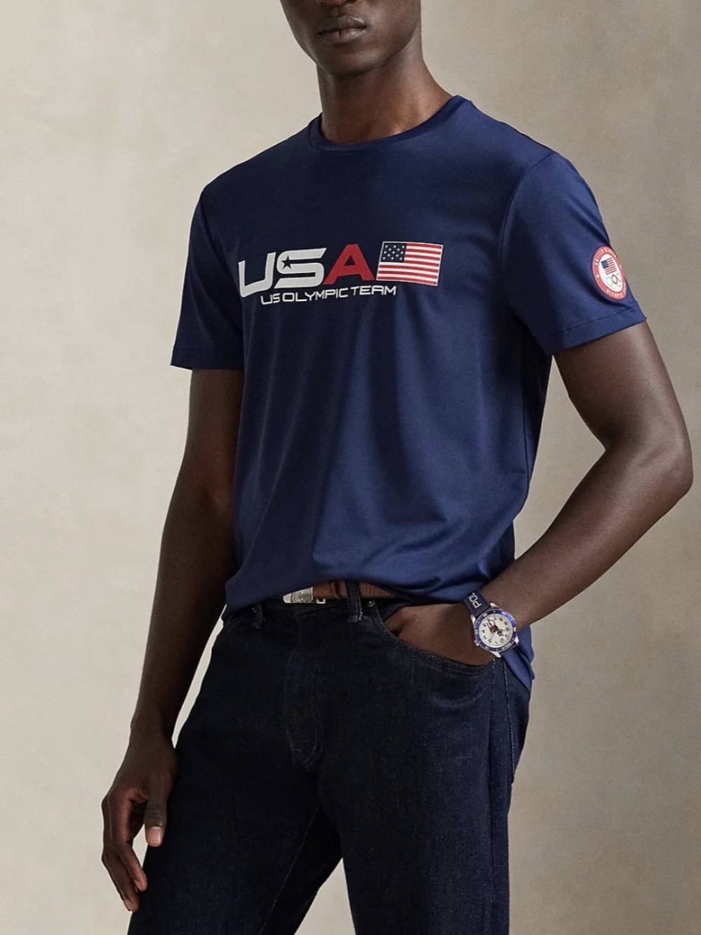 Nwt Polo Ralph Lauren Men’s Team USA Stretch Jersey T-Shirt Blue Size XXL